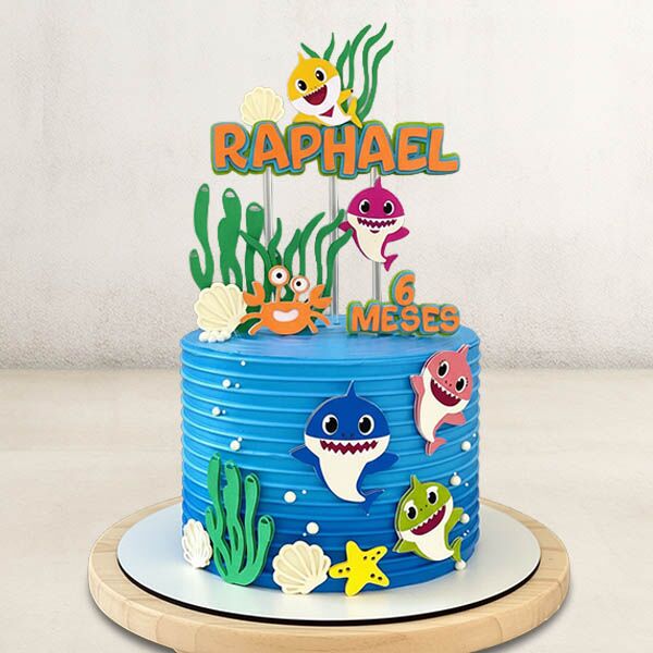 Baby Shark Underwater Theme Cake