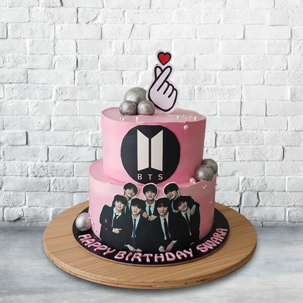 bts two tier cake