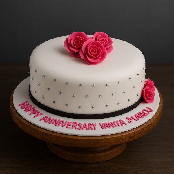 Anniversary Fondant Cake