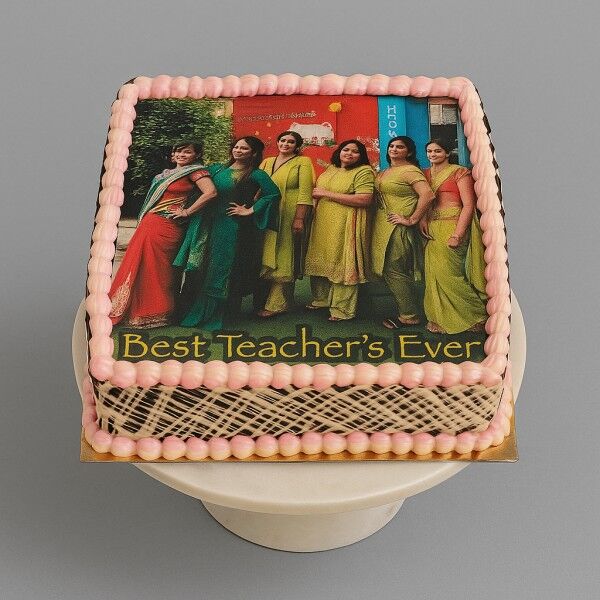 Online Teachers Day Gift Photo Cake