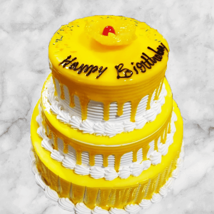 3 tier pineapple cake design