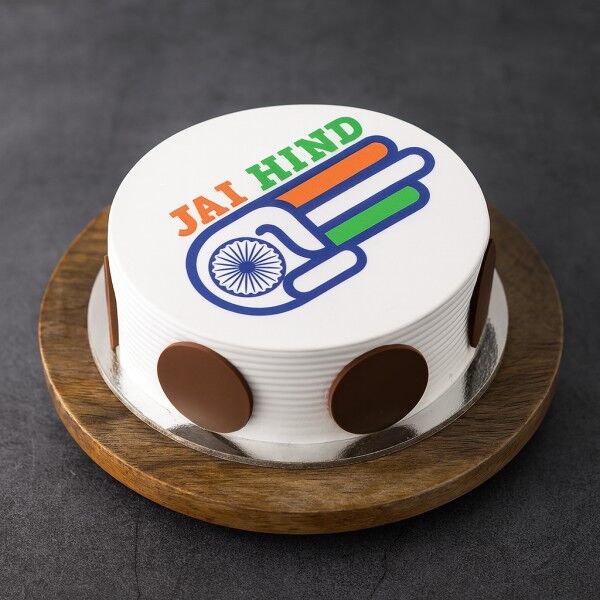 jai hind cake for independence day and republic day celebration