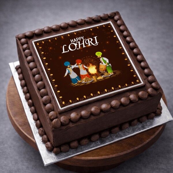 lohri chocolate photo cake