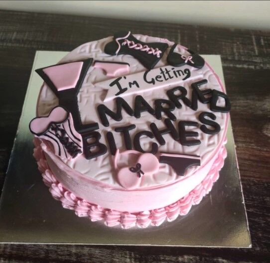 getting married bitches cake