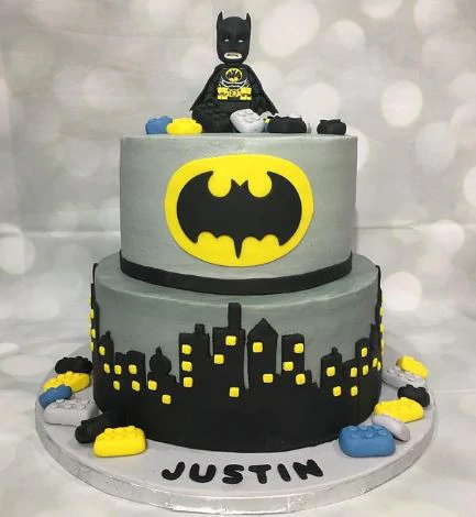 2 tier batman cake
