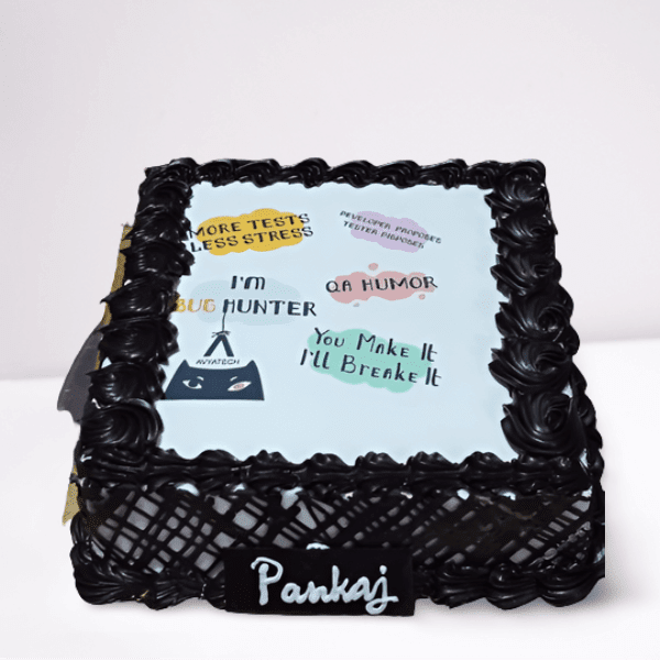 software qa birthday cake design