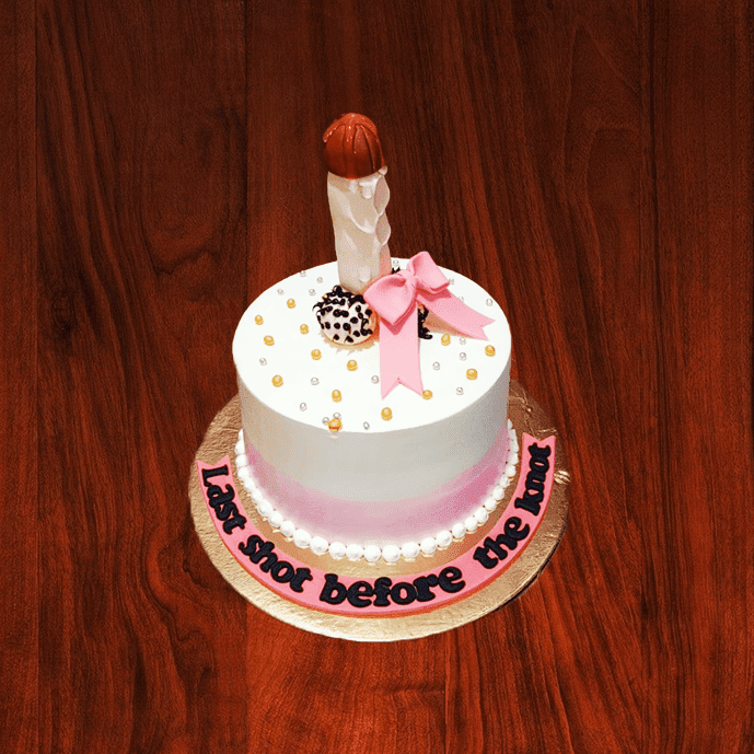 last shot before the knot penis cake