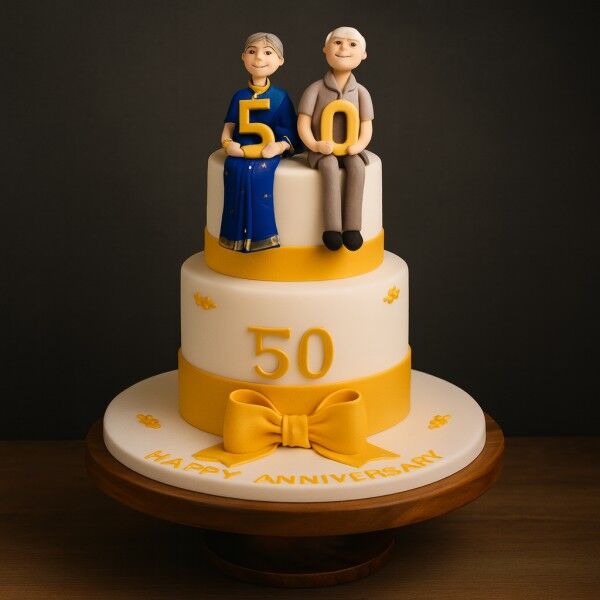 50 Years Anniversary Cake
