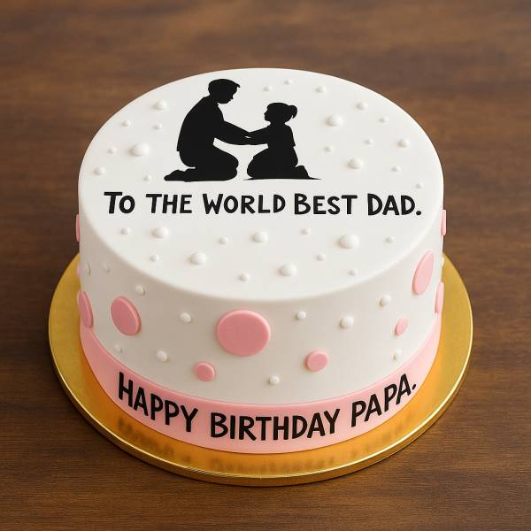 Best Dad birthday cake with message