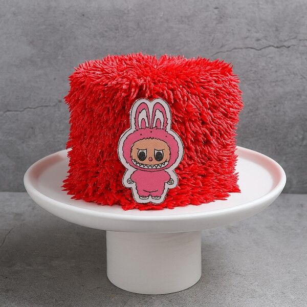 Fluffy Labubu Fur Cake