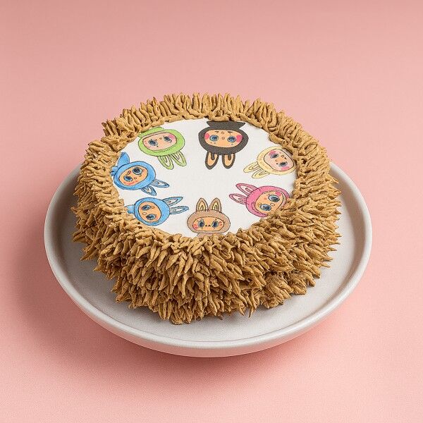 Labubu Doll Photo Cake
