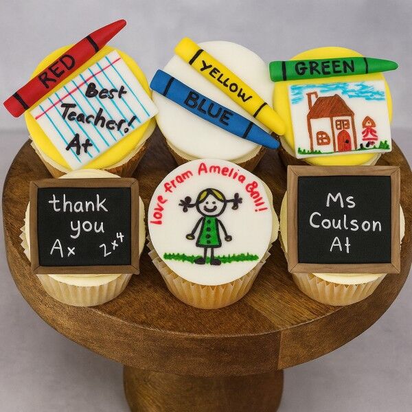 Crayon Theme Cupcakes for teachers day