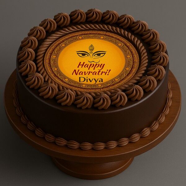 Happy Navratri Photo Cake