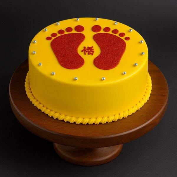 Goddess Footprint Theme Cake for Navratri