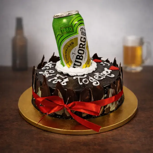 tuborg beer theme cake