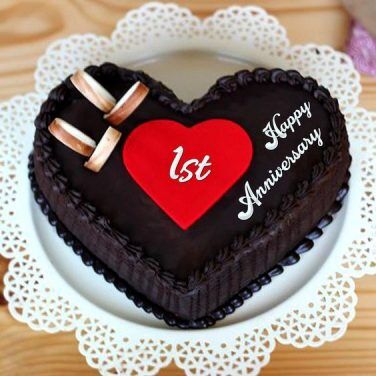 heart cake 1st anniversary