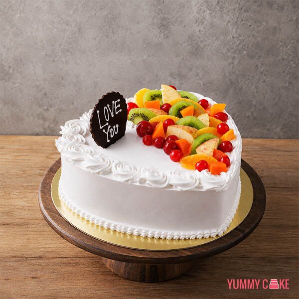 Heart Shaped Fruit Cake