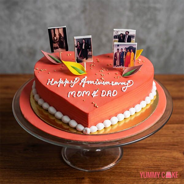 Happy Anniversary Cake with Photo