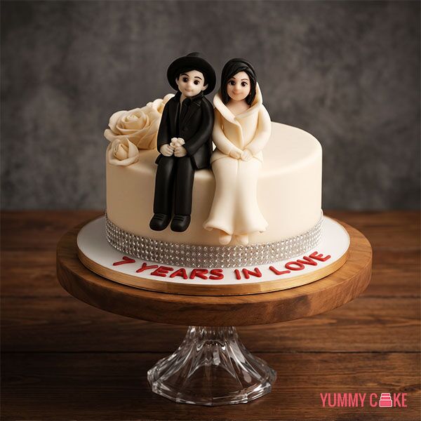 7th Marriage Anniversary Cake