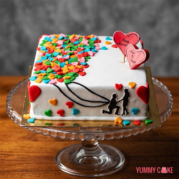 Happy One Month Anniversary Cake