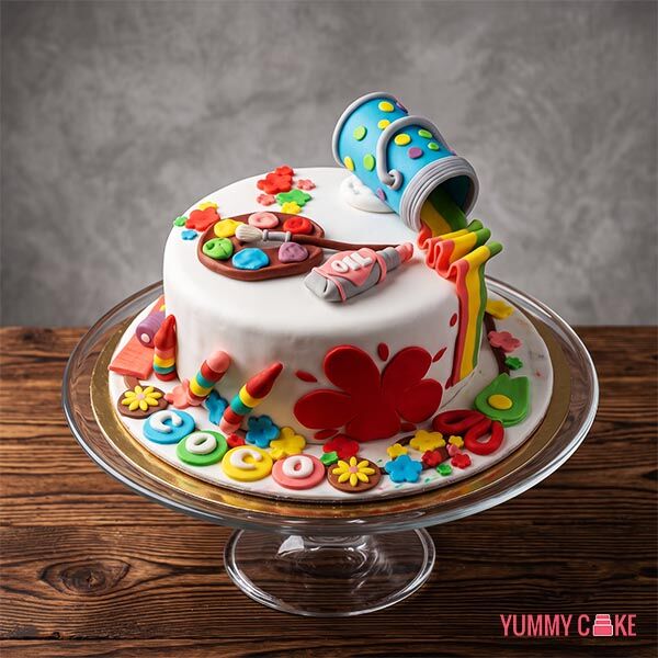 Art Theme Cake