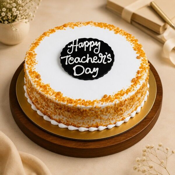 teachers day butterscotch cake