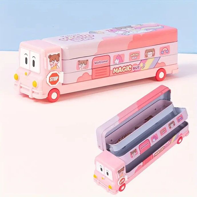 Bus Shape Multifunctional Compass Box