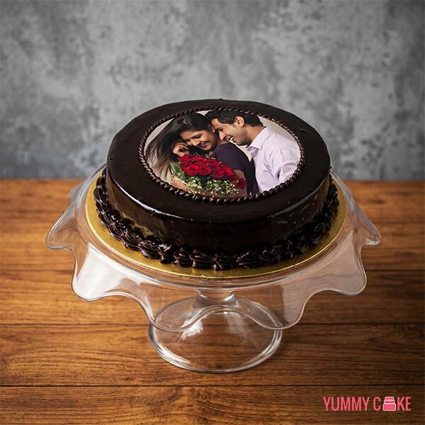 Love Story Photo Cake