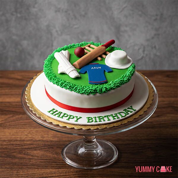 Cricket Theme Fondant Cake