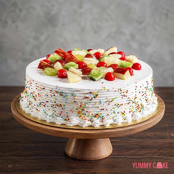 Fresh Fruit Birthday Cake