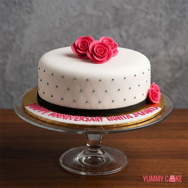 Anniversary Fondant Cake