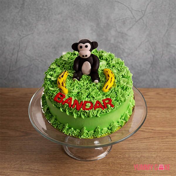 Monkey Theme Cake