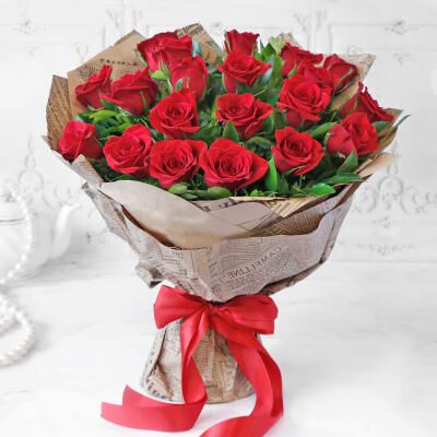 20 Red Roses Bouquet