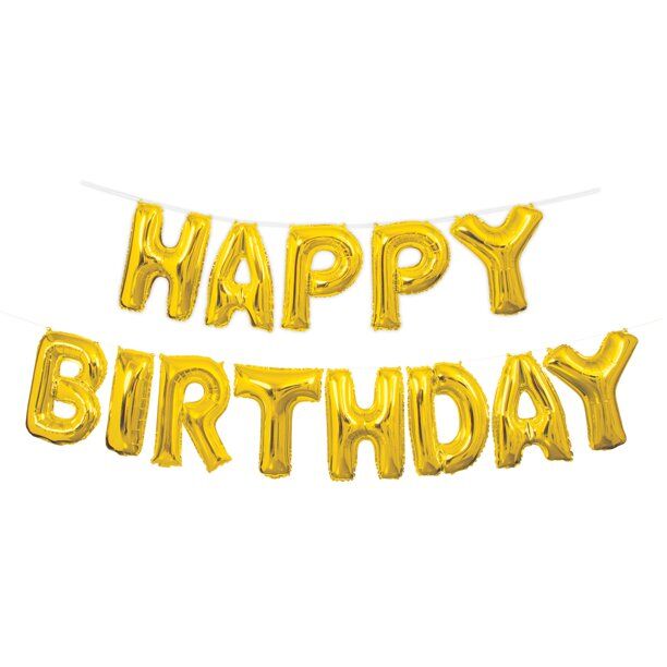 gold birthday foil