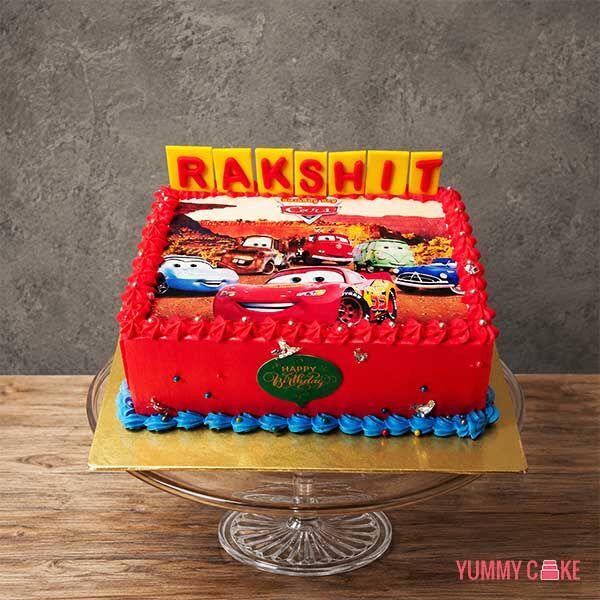 Smiling Car Photo Cake
