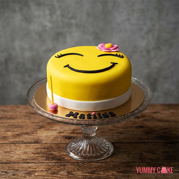 Blushing With Eyes Cake