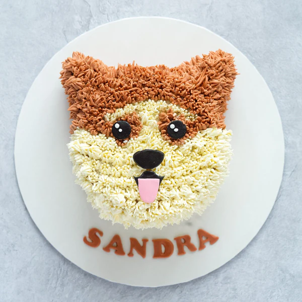 corgi face cake birthday