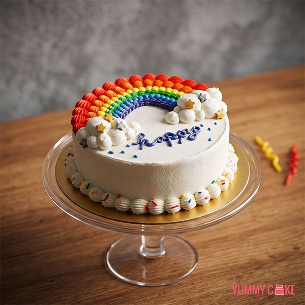 Rainbow Colour Cake