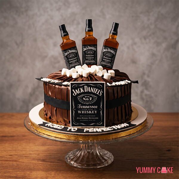 Jack Daniels Whiskey Birthday Cake