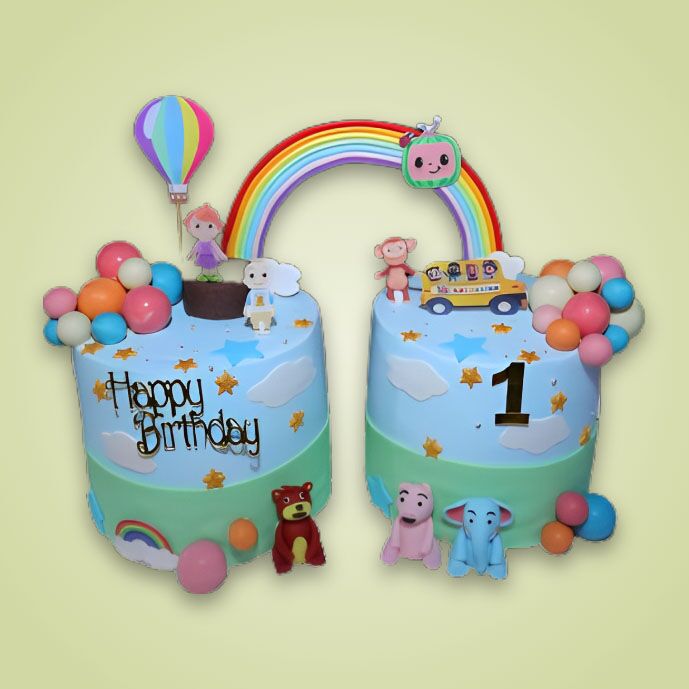 Double Rainbow Cake