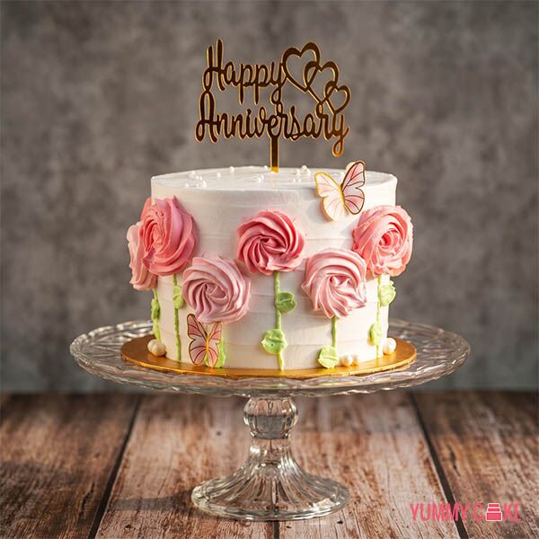 Happy Wedding Anniversary Cake