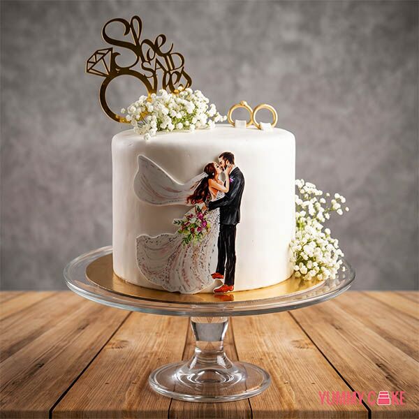 She Said Yes Cake
