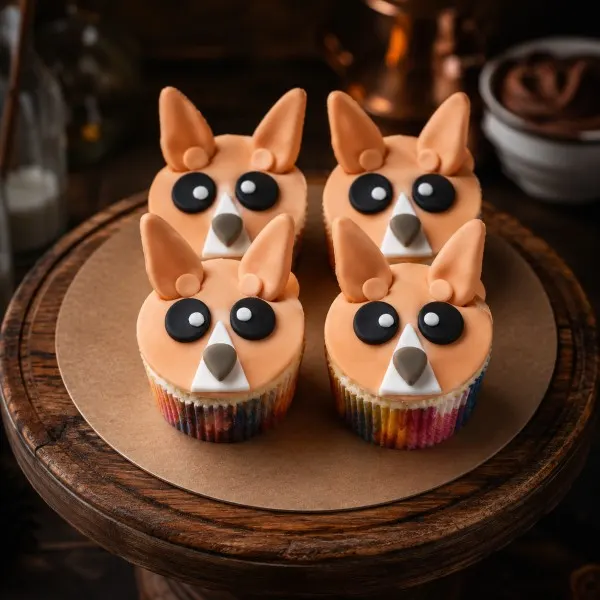 coorgi face cupcakes