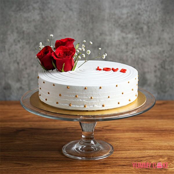 Love & Rose Blossom Cake