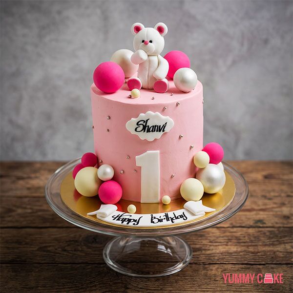 Pink Teddy Bear Cake