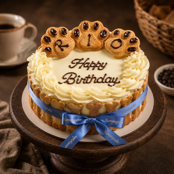 paw special round cake for dog