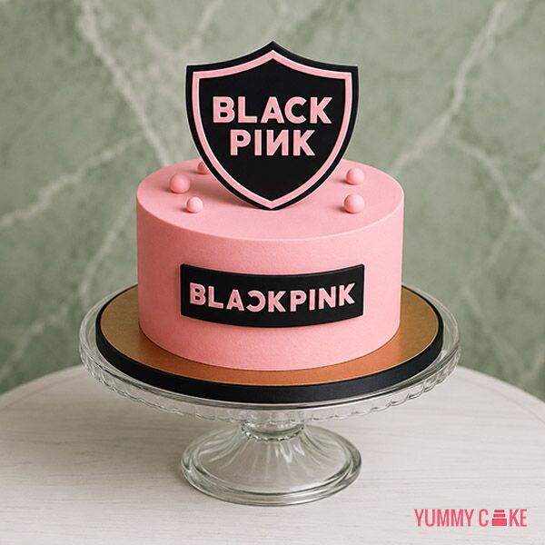 blackpink logo theme cake