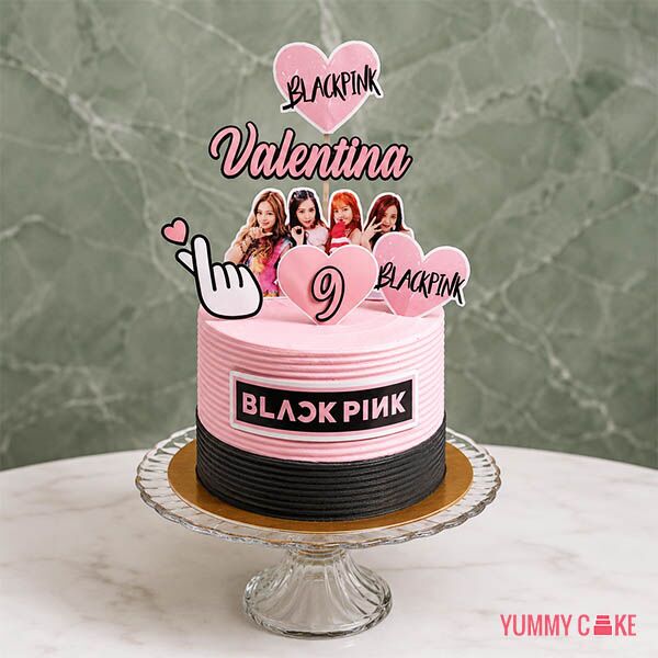 blackpink love theme cake