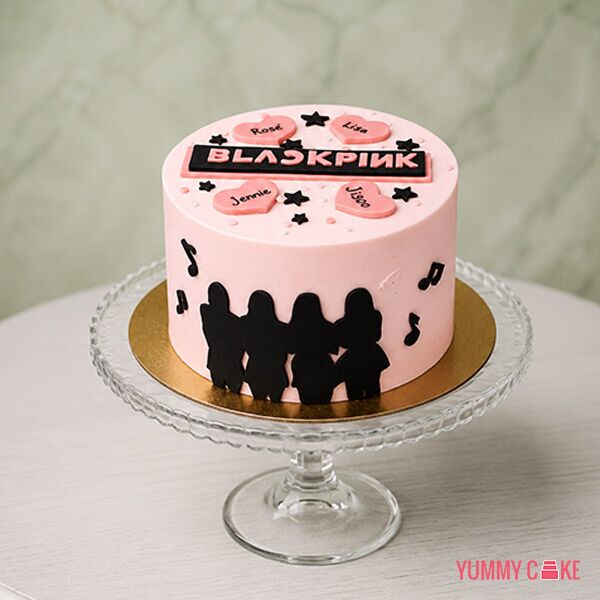 blackpink silhouette music cake
