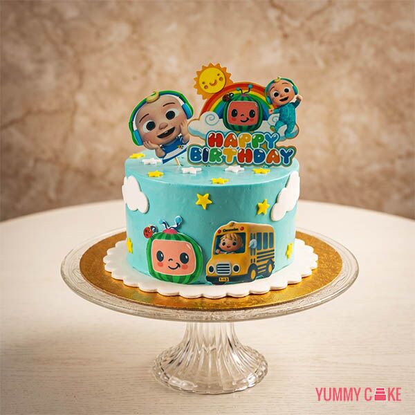 Cocomelon School Bus Birthday Cake